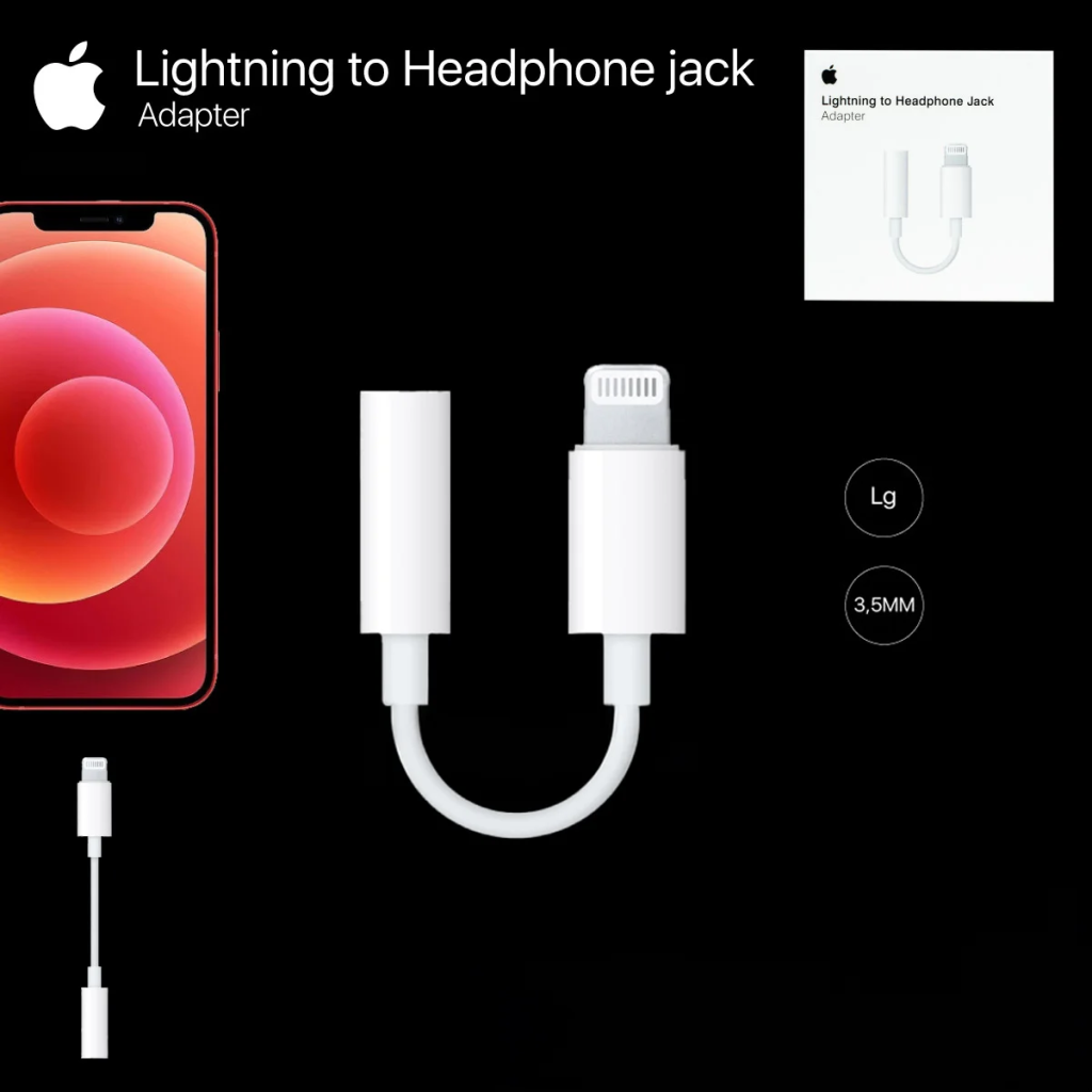 Adaptador Ligtning -  jack 3.5mm