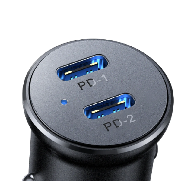 Cargador de carro 30W Dual tipo C - Imagen 2