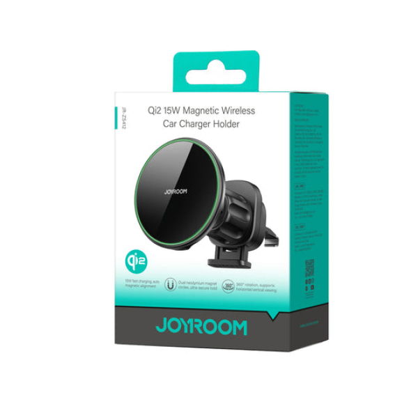 Cargador y Soporte Magnético Inalámbrico para Auto Joyroom JR-ZS412 – Negro
