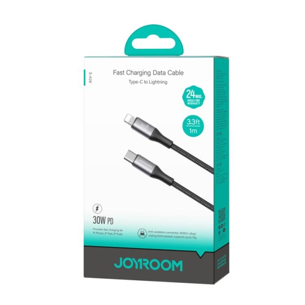 JOYROOM S-A28 – Cable de Carga Rápida 30W Tipo-C a Lightning