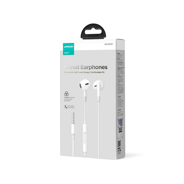 Auriculares Alámbricos Joyroom JR-EW01 – Blanco