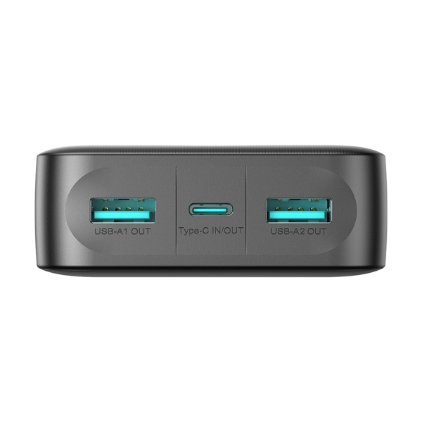 Power Bank Joyroom JR-PBF14 20,000 mAh con LED, 2.4A – Negro - Imagen 3
