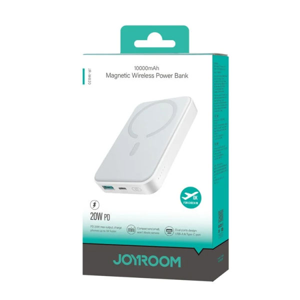 Power Bank Inalámbrico Joyroom JR-W020 10,000 mAh con Carga Rápida 20W y MagSafe - Imagen 3