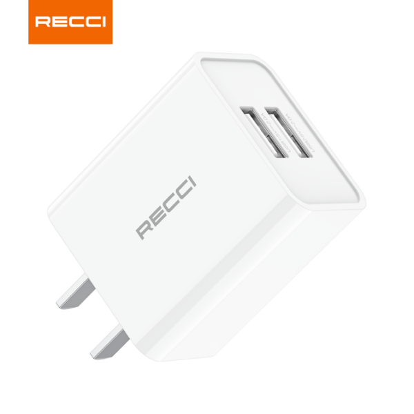 Adaptador Recci RC116 con doble puerto USB-A - Imagen 2