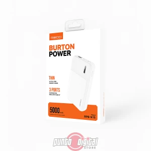 Recci Power Burton 5000 mAh – Blanco