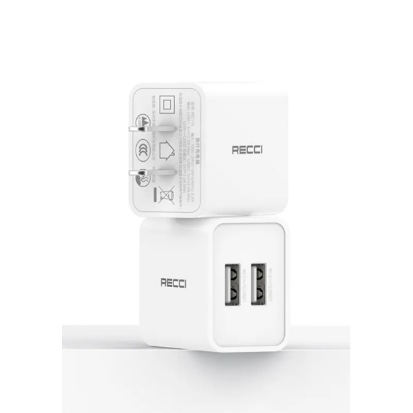 Adaptador Recci RC116 con doble puerto USB-A - Imagen 3