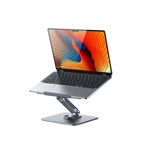 Soporte para portátil RECCI con rotación 360° – Gris - Imagen 2