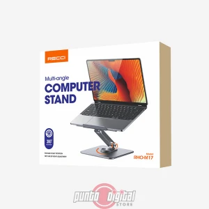 Soporte para portátil RECCI con rotación 360° – Gris