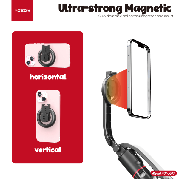 Selfie Stick– Estable, Magnético y Plegable - Imagen 4