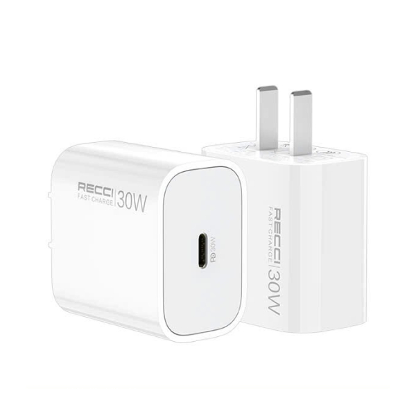 Cubo de carga rápida RECCI RCT-P41C 30W – Puerto USB-C - Imagen 2