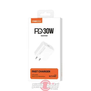 Cubo de carga rápida RECCI RCT-P41C 30W – Puerto USB-C