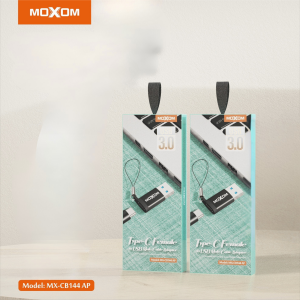 Adaptador MOXOM MX-CB144 USB 3.0 Tipo C Hembra a USB Macho con Cordón