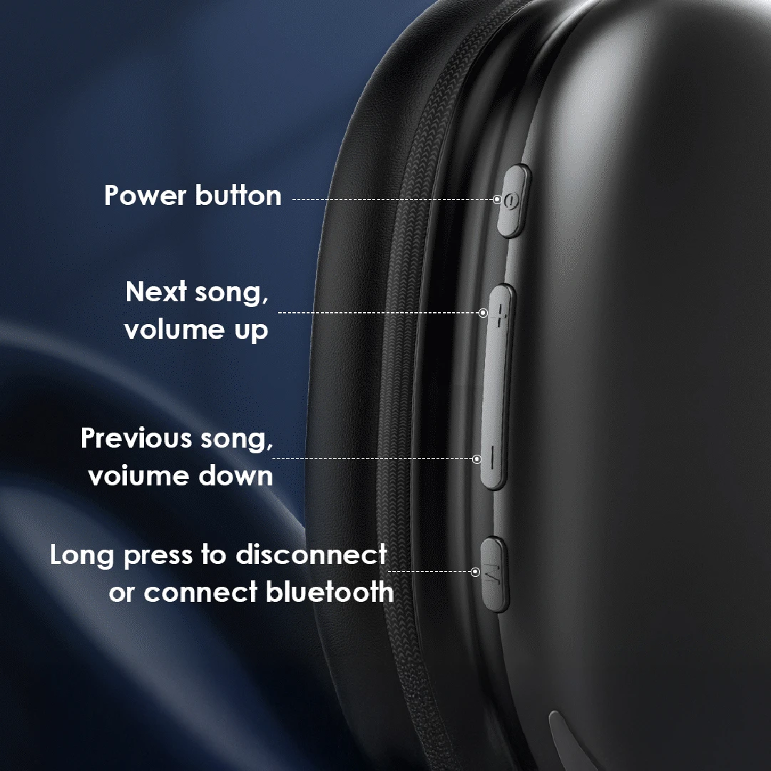 Diadema Bluetooth Sendem K37 Over-Ear con Micrófono - Imagen 3