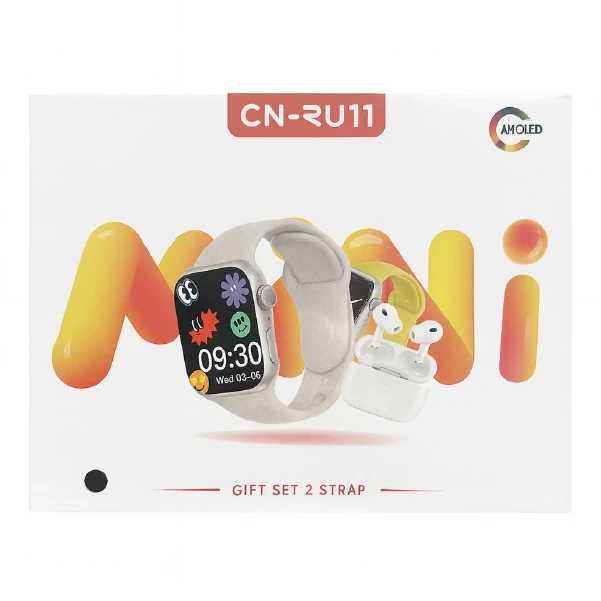 Smartwatch AMOLED + Audífonos Inalámbricos (Set con 2 Correas)