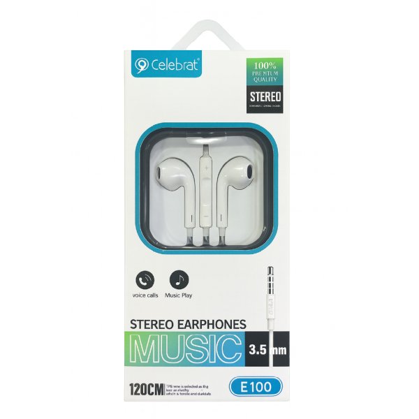 Audífonos Alámbricos Celebrat E100 con Conector 3.5 mm