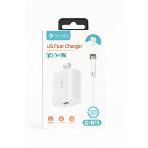 Cargador Rápido Celebrat 3.0 + 18W