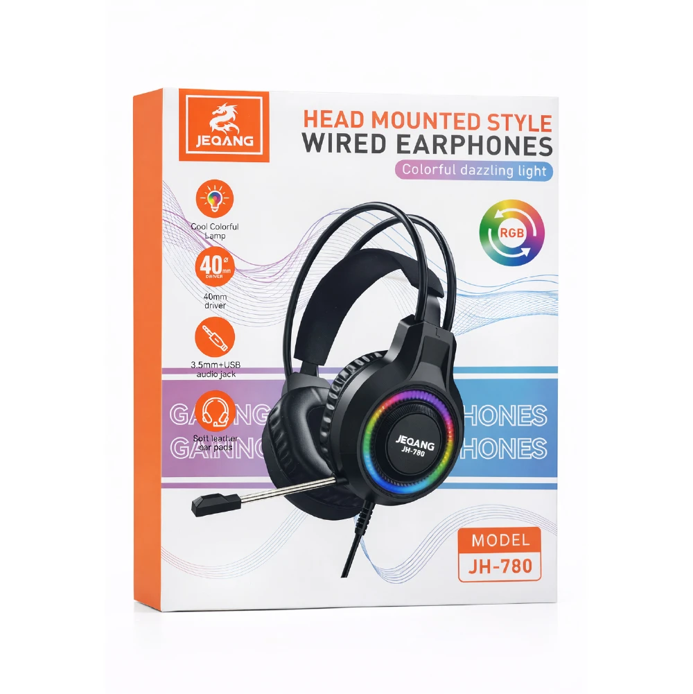 Diademas Gamer JEQANG JH-780 RGB con Micrófono - Imagen 2