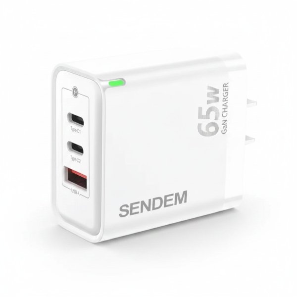 Cargador de pared 3 puertos Sendem C411 GaN (65W)