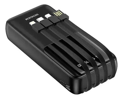 Power Bank Cargador portaitl Sendem P29 – Todo en Uno con 4 Cables Integrados