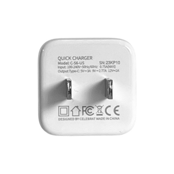 Cargador PD Tipo C de 25W Celebrat C-S6 - Imagen 4