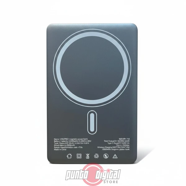 Power Bank VoltPro VPB-714 – Carga Inalámbrica Avanzada