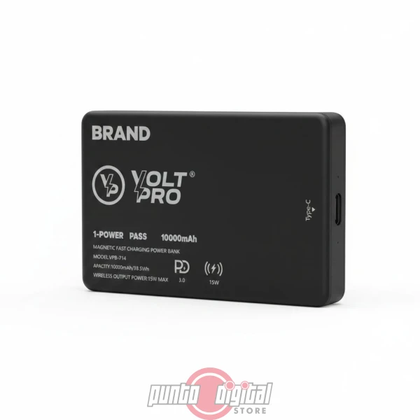 Power Bank VoltPro VPB-714 – Carga Inalámbrica Avanzada - Imagen 2