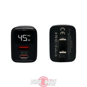 Cargador Inteligente Doble Puerto Harvic PD-361 (30W PD + QC 3.0)