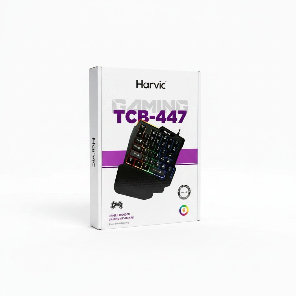 Teclado Gaming HARVIC TCB-447 - Mini Teclado de Una Mano - Imagen 4