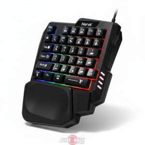 Teclado Gaming HARVIC TCB-447 - Mini Teclado de Una Mano
