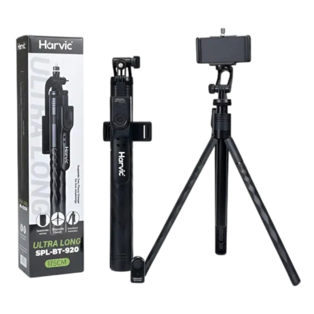 Trípode Extensible Harvic SPL-BT-920 con Luz LED Integrada