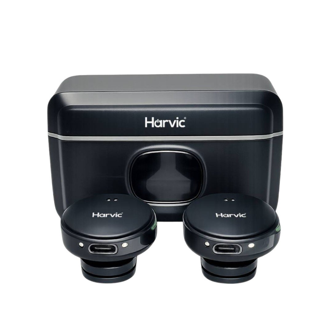 Micrófonos Inalámbricos Duales Harvic MCS-586 con Estuche de Carga - Imagen 2