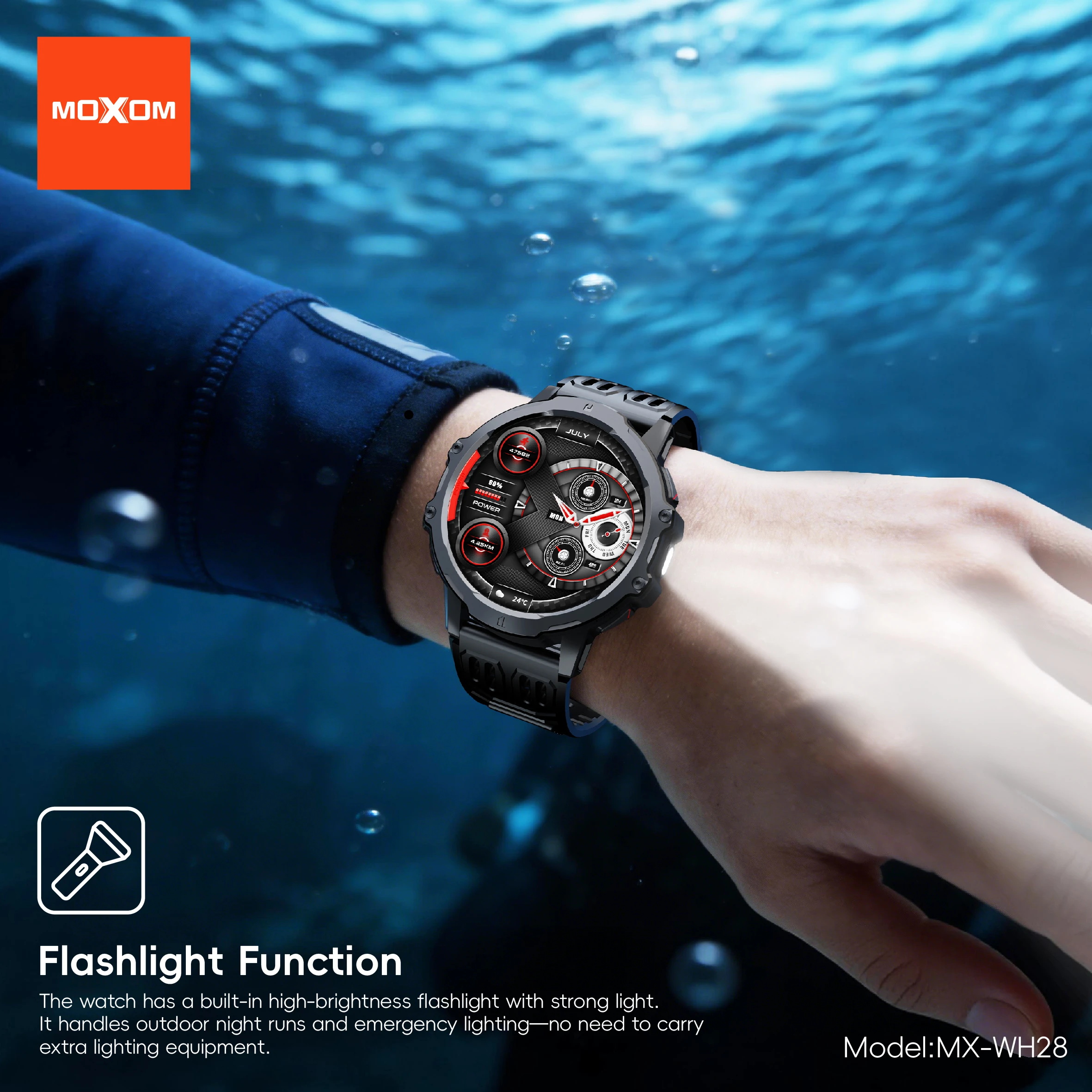 Smart Watch Moxom MX-WH28 – Resistencia Extrema y Batería de Larga Duración - Imagen 5