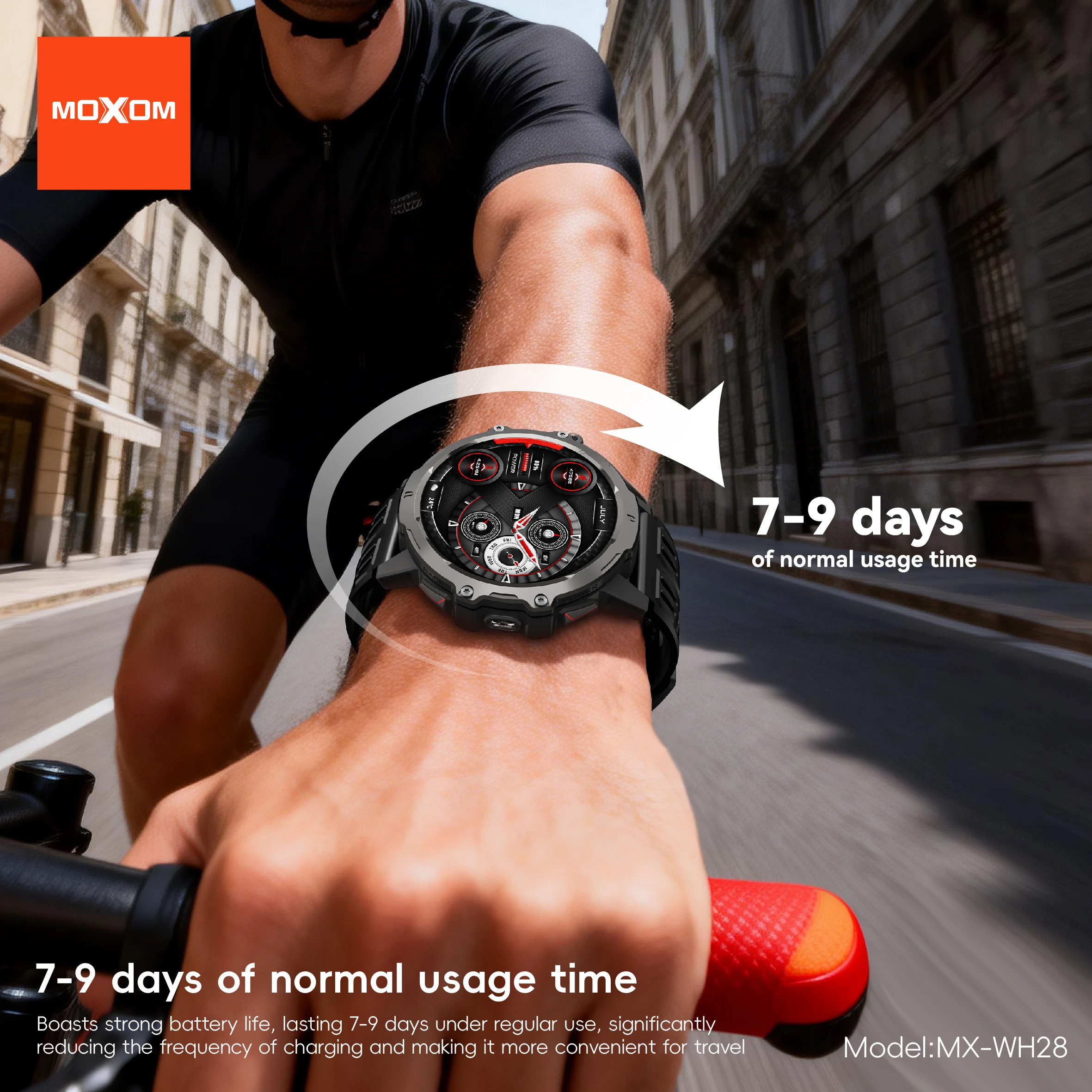 Smart Watch Moxom MX-WH28 – Resistencia Extrema y Batería de Larga Duración - Imagen 3
