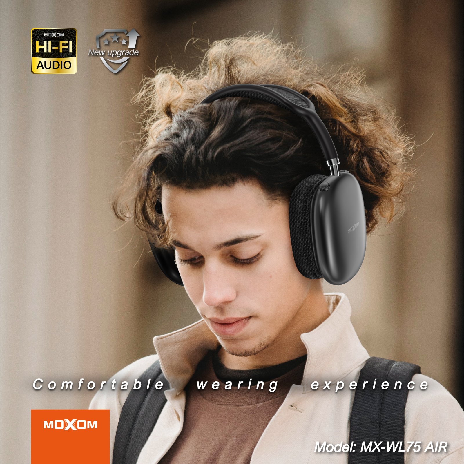 Audífonos Moxom MX-WL75AIR – 45 Horas de Audio Hi-Fi y Versatilidad Total - Imagen 3