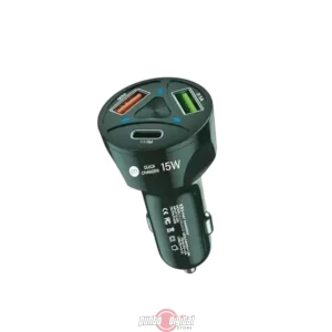 Cargador para Carro Harvic PLR-PD-237-D: Potencia Triple para tus Viajes