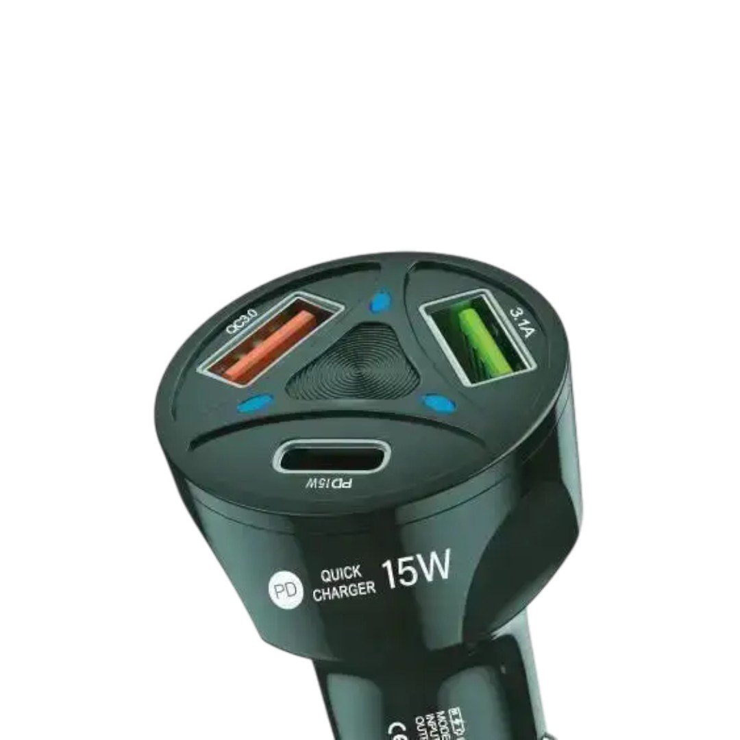 Cargador para Carro Harvic PLR-PD-237-D: Potencia Triple para tus Viajes - Imagen 2