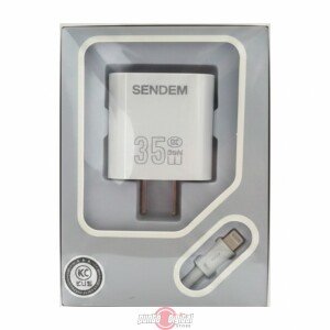 Cargador Sendem B27 35W PD + Quick Charge con Cable USB-C a Lightning