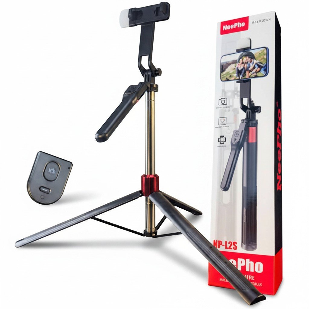 Trípode Selfie Stick NEEPHO NP-L2S con LED y Control Remoto