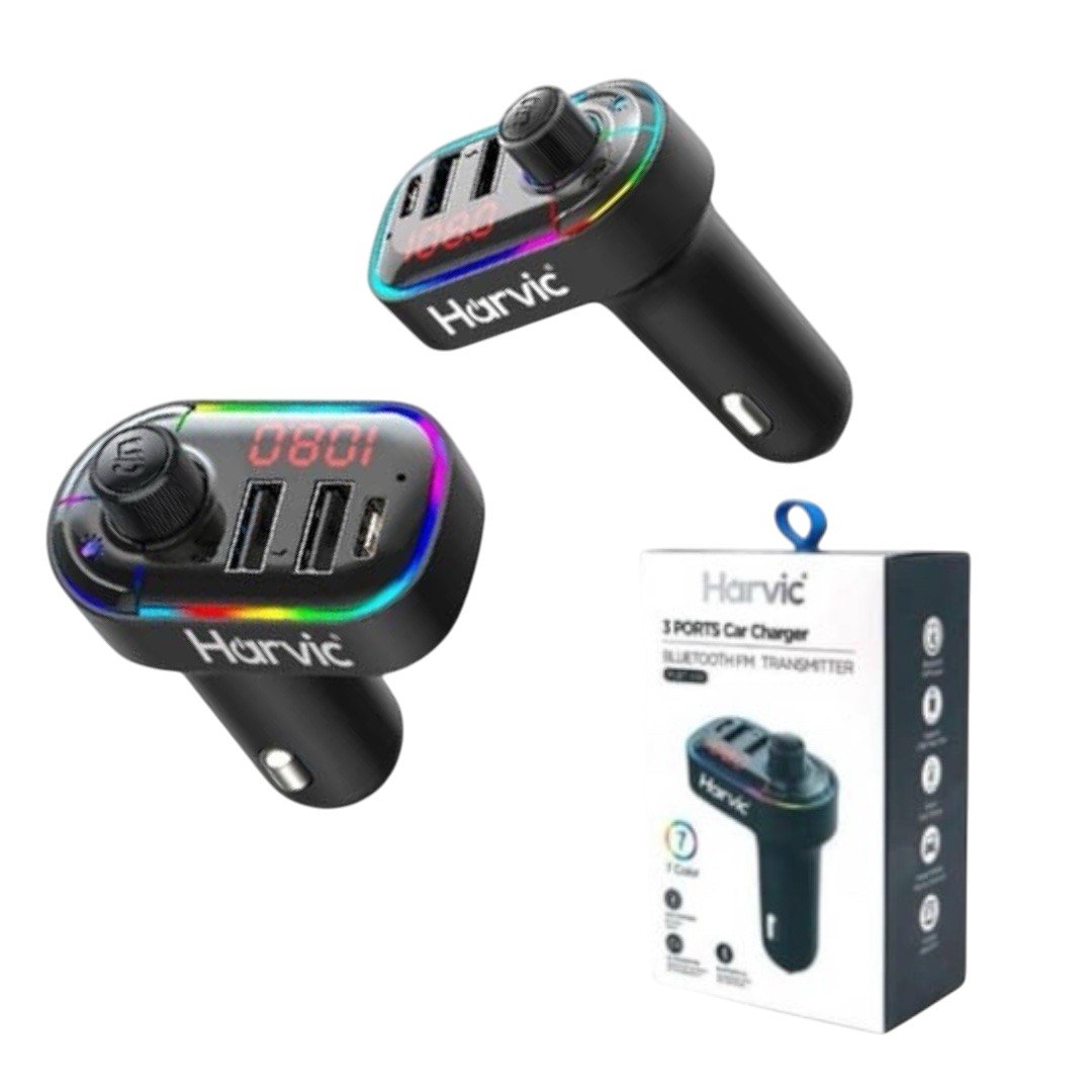 Adaptador Transmisor FM Harvic PLBT-250: Entretenimiento RGB y Carga de Alta Velocidad - Imagen 3