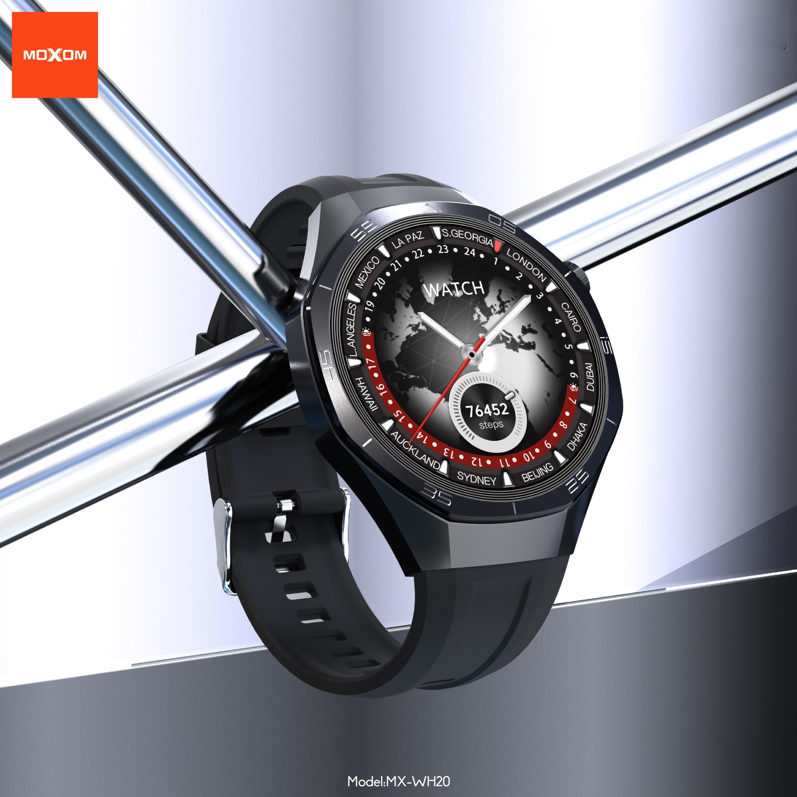 Smart Watch Moxom MX-WH20 Obsidian – Rendimiento Premium y Estilo Extraordinario - Imagen 3