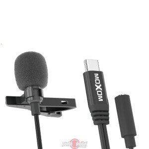 Microfono de solapa Moxom MX-AX36 Tipo C para grabacion HD