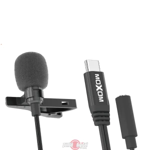 Microfono de solapa Moxom MX-AX36 Tipo C para grabacion HD