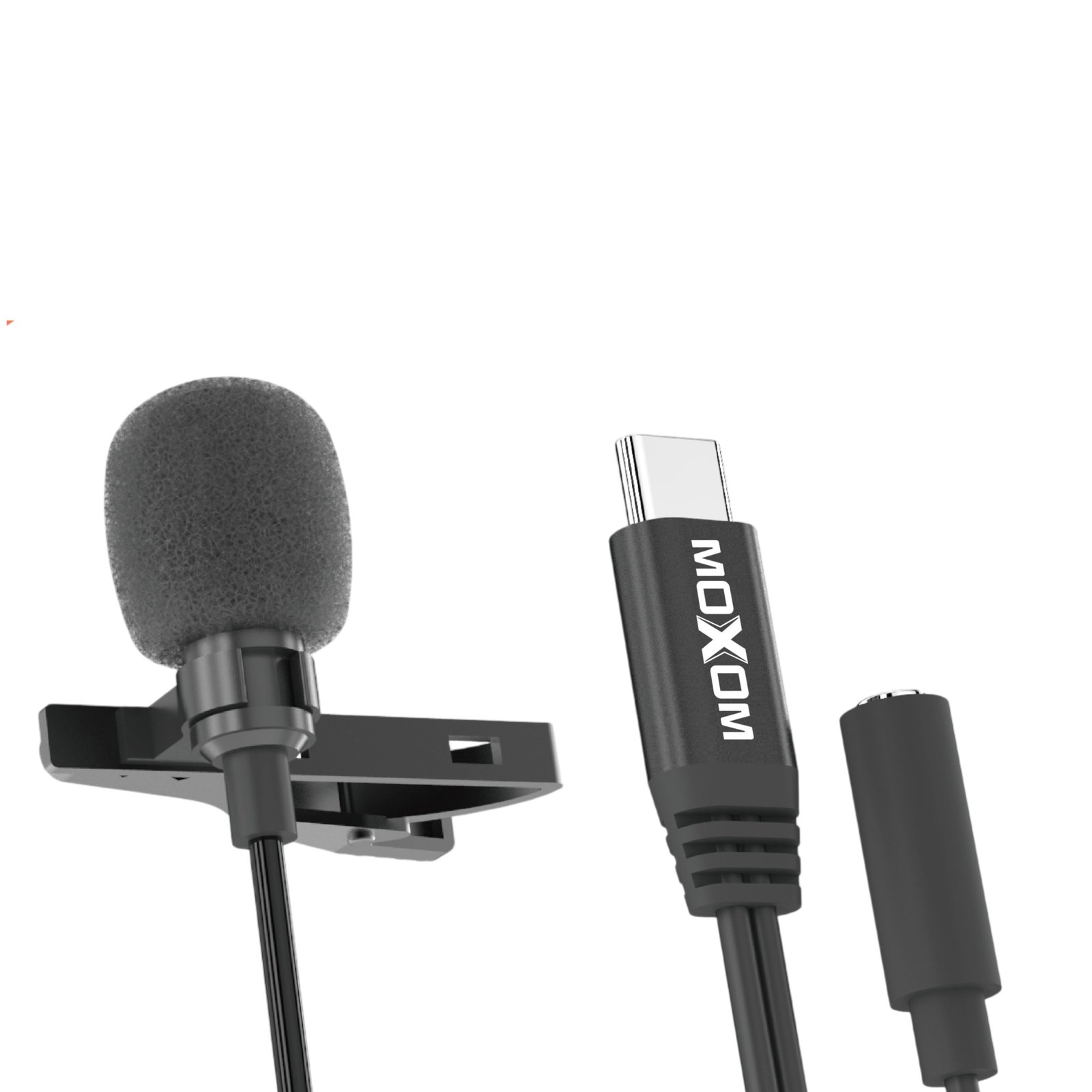Microfono de solapa Moxom MX-AX36 Tipo C para grabacion HD