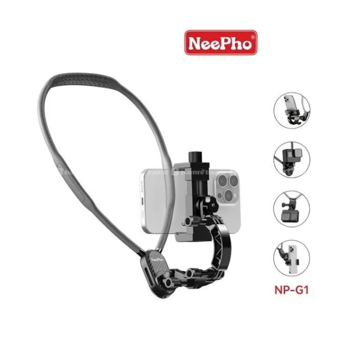 Soporte de Cuello NEEPHO NP-G1 para Celular y Cámara de Acción