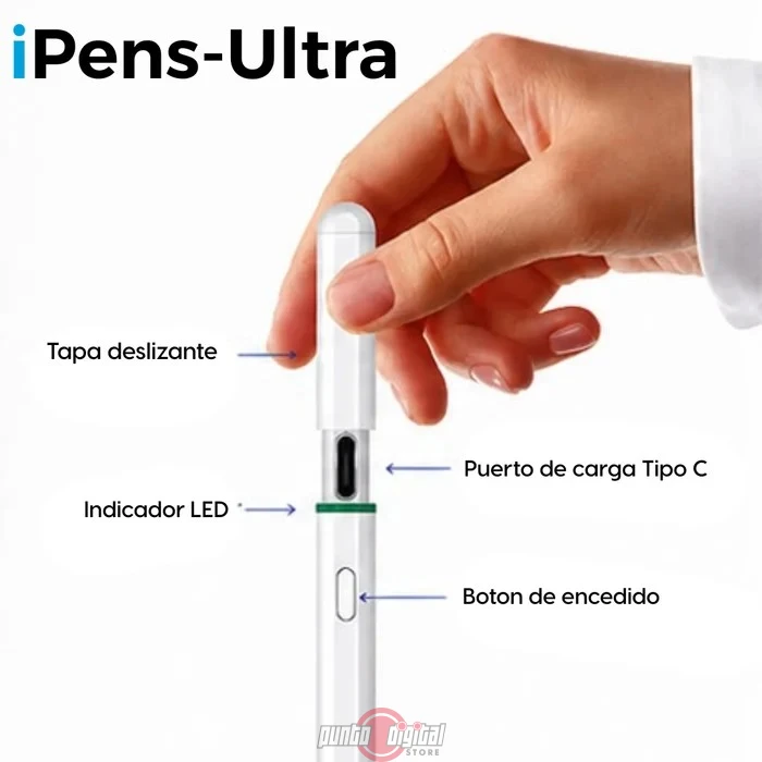 Lápiz Digital iPens Ultra IP-18 para iPad y Tablets (Rechazo de Palma) - Imagen 2