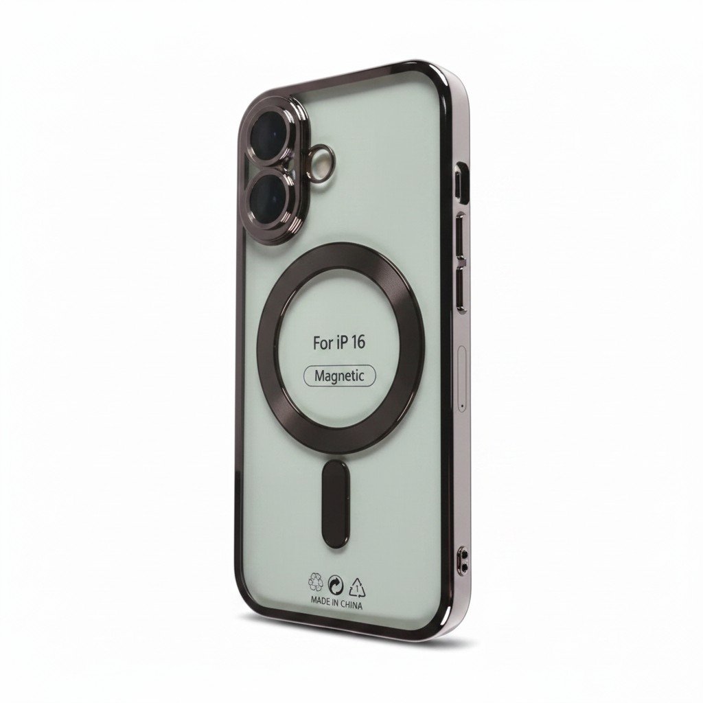 Estuche Electroplated con MagSafe y Protector de Cámaras para iPhone