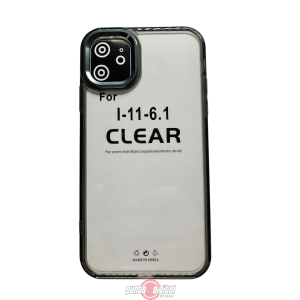 Estuche Transparente Borde Color con Refuerzo Metálico para iPhone