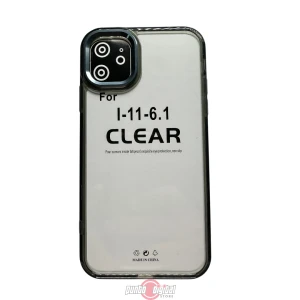 Estuche Transparente Borde Color con Refuerzo Metálico para iPhone