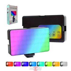 Luz LED de Video AY-96JSSR RGB Recargable con Clip