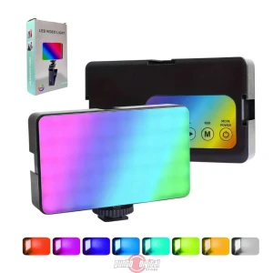 Luz LED de Video AY-96JSSR RGB Recargable con Clip
